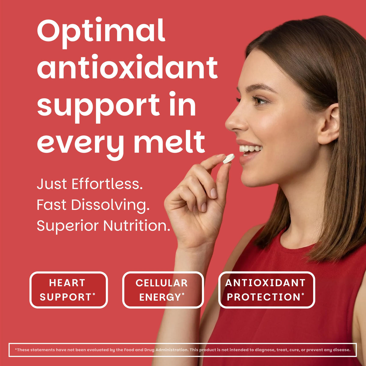 EZ Melts Ubiquinol 100 mg, arrière de l'emballage