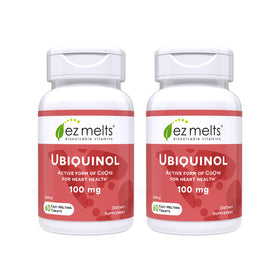 EZ Melts Ubiquinol 100 mg comprimés au goût pomme, vue de face