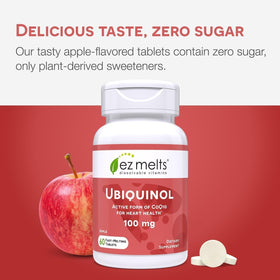 EZ Melts Ubiquinol 100 mg, étiquette du produit