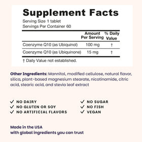 EZ Melts Ubiquinol 100 mg, vue de côté de l'emballage