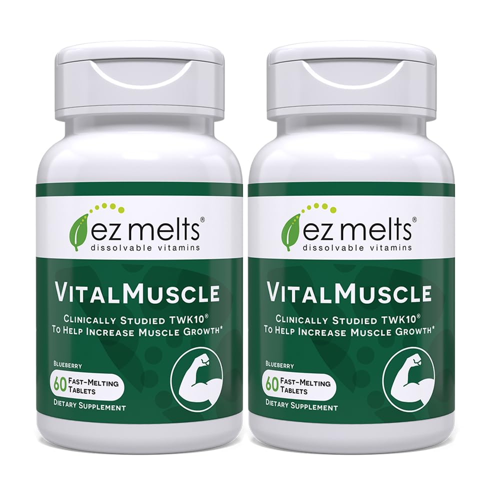 EZ Melts VitalMuscle 120 comprimés goût myrtille, vue de face