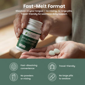 EZ Melts VitalMuscle comprimés goût myrtille avec des baies