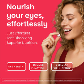 EZ Melts Vitamine A 5 000 UI comprimés dissous sur une table