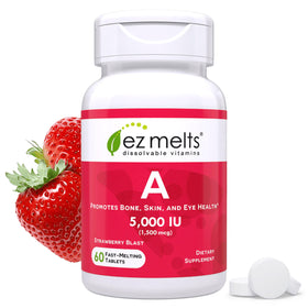 EZ Melts Vitamine A 5 000 UI comprimés dissous vue de face