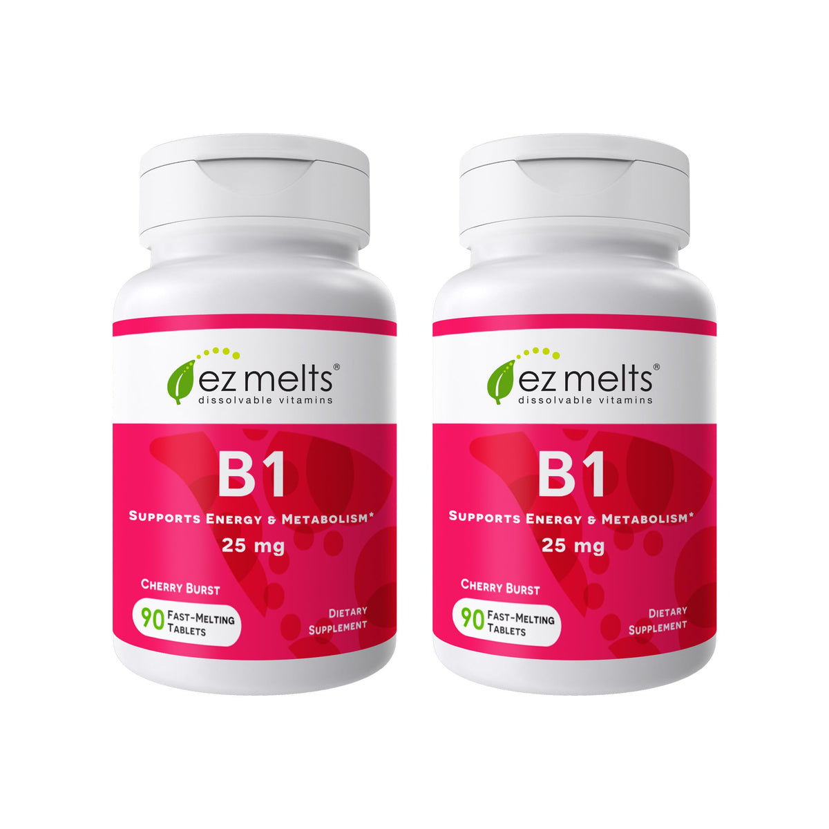 EZ Melts Vitamine B1 25 mg 180 tablettes cerise en emballage