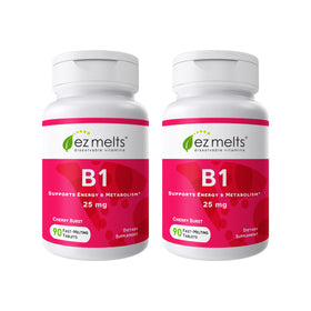 EZ Melts Vitamine B1 25 mg 180 tablettes cerise en emballage