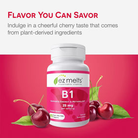 EZ Melts Vitamine B1 25 mg comprimés sur une main