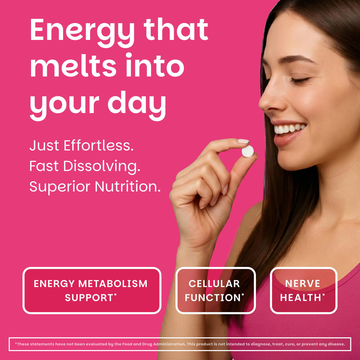 EZ Melts Vitamine B1 Dissolvante 25 mg, comprimés sur une cuillère
