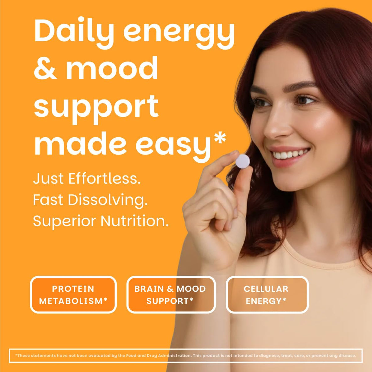 EZ Melts Vitamine B6 50 mg orange comprimés dans l'emballage
