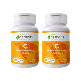 EZ Melts Vitamine C 500 mg 120 tablettes orange vue de face