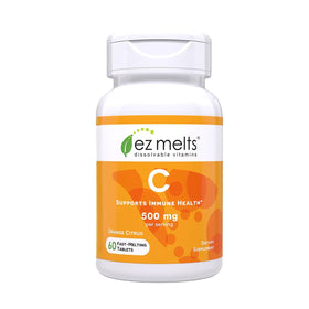 EZ Melts Vitamine C 500 mg 60 tablettes dissolvables orange