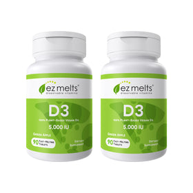 EZ Melts Vitamine D3 5 000 UI 180 comprimés en boîte