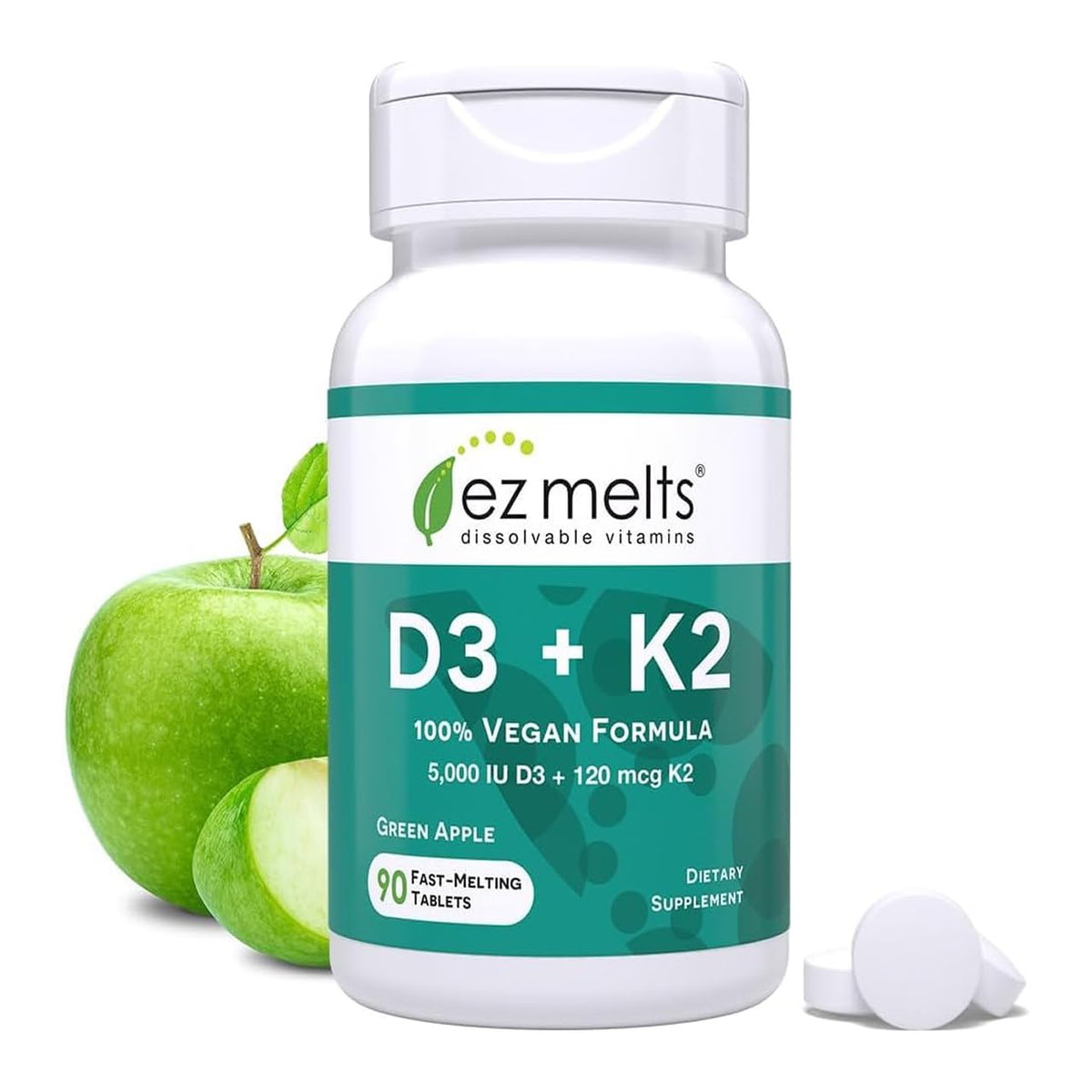 EZ Melts Vitamine D3 K2 5000 UI emballage avant