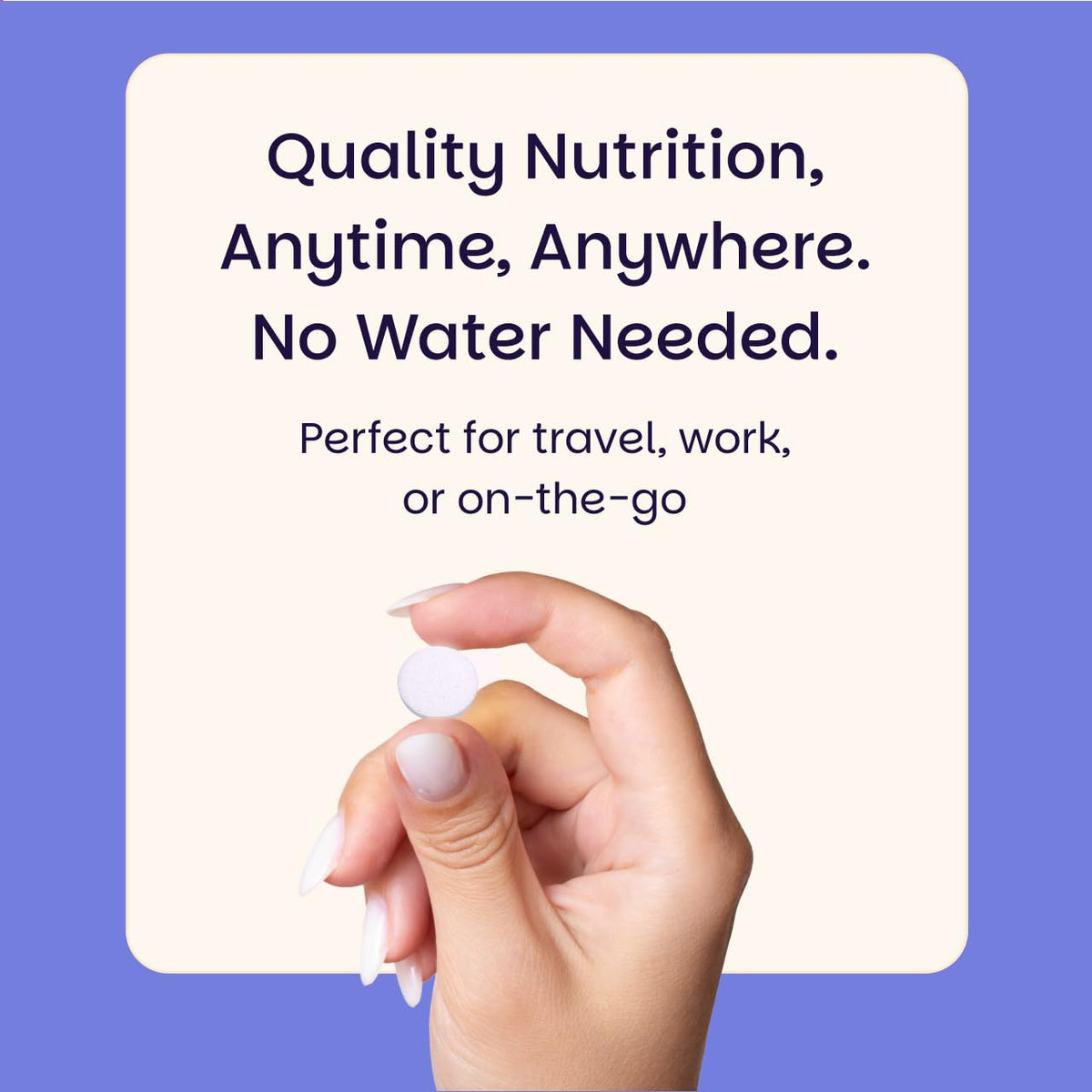 EZ Melts Zinc Dissolvables 30 mg, comprimés à côté d'un verre d'eau