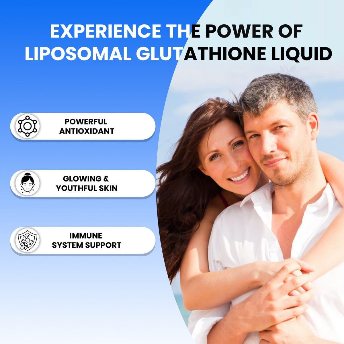 EZ VITAMINS Glutathione Liposomal Liquide 60 ml sur une table
