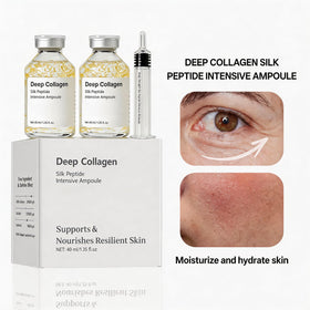 EZBNG Ampoule de Collagène Profond au Peptide de Soie - application sur la peau