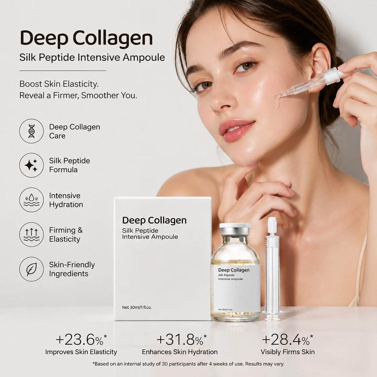 EZBNG Ampoule de Collagène Profond au Peptide de Soie - texture de l'ampoule