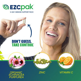 EZC Pak boîte vue de côté avec dimensions