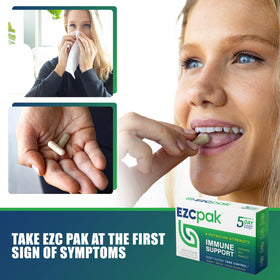 EZC Pak capsules sur fond blanc