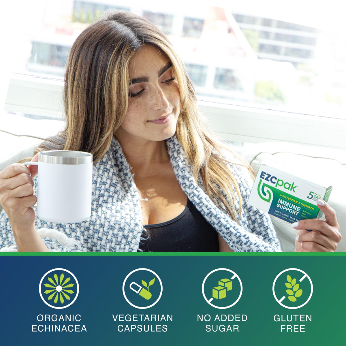EZC Pak complément alimentaire avec étiquette nutritionnelle
