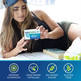 EZC Pak sur une table avec d'autres compléments alimentaires