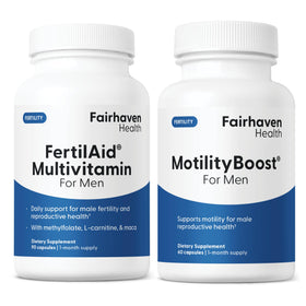 Fairhaven Health FertilAid pour Hommes et MotilityBoost 150 Capsules, vue de face