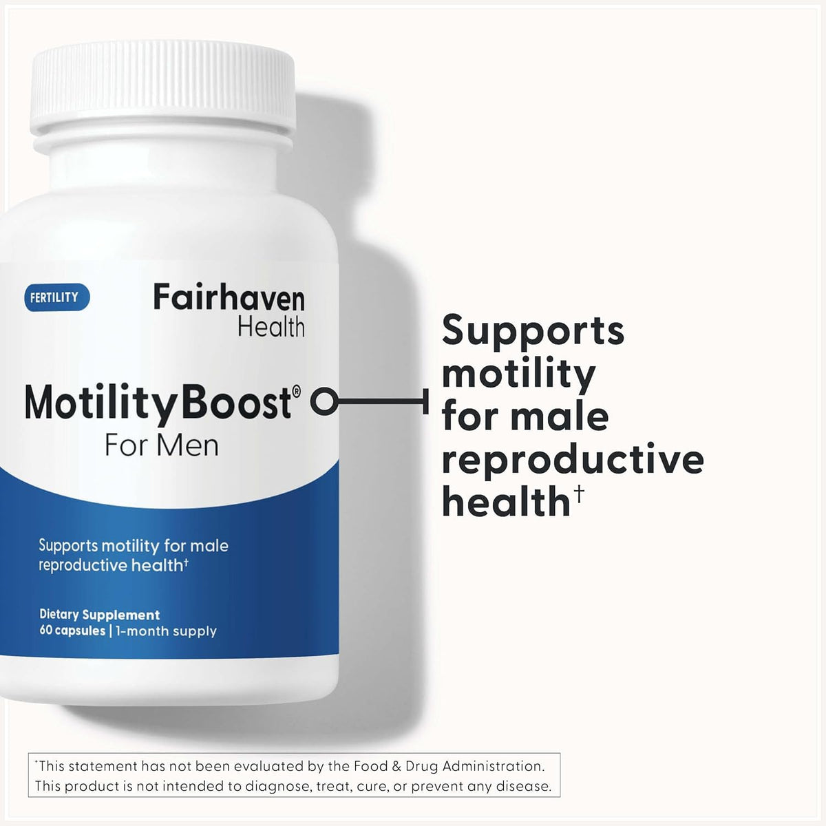 Fairhaven Health MotilityBoost 60 Capsules avec étiquette visible