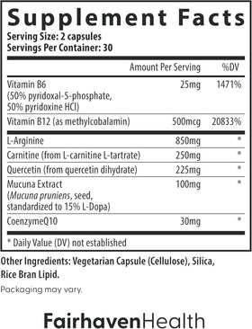 Fairhaven Health MotilityBoost 60 Capsules sur une table