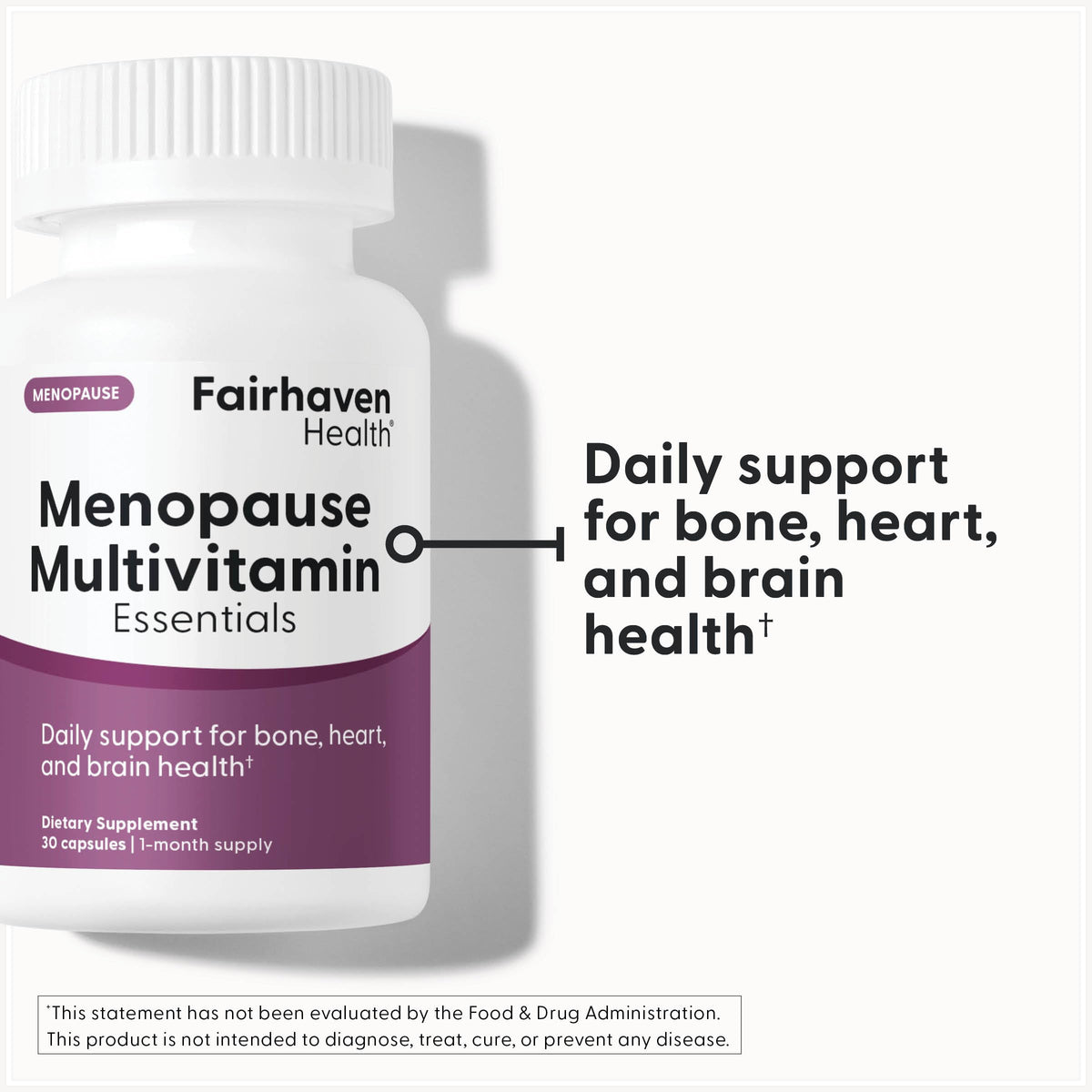 Fairhaven Health Multivitamines Essentielles 40+ avec un verre d'eau
