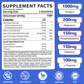 Fajeckma Gummies Omega-3 1000MG gummies en gros plan