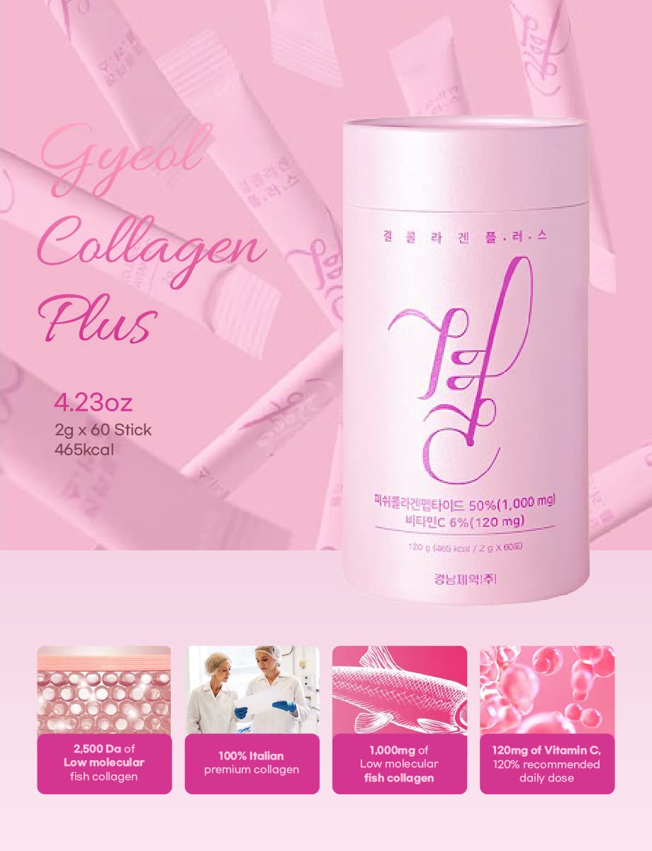 FARMER QUEEN Gyeol Collagen Plus+ stick paquet ouvert montrant le contenu