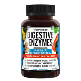 FarmHaven Multi-Enzymes 60 capsules vue de face