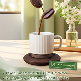 FARWIX Poudre d'extrait de café vert dans un verre d'eau