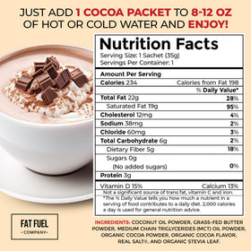 Fat Fuel Keto Cocoa 22g, boisson préparée dans un shaker