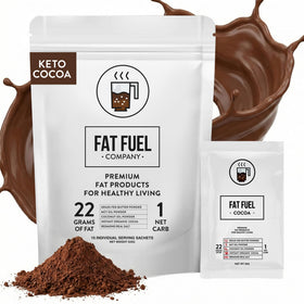 Fat Fuel Keto Cocoa 22g, mise en scène dans une cuisine