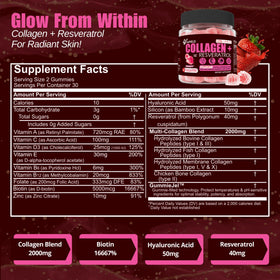 Fawelo Gummies Multi-Collagène 231g montrant la texture des gummies