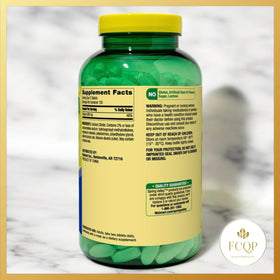 FCQP Calcium Citrate 600mg bouteille ouverte avec tablettes