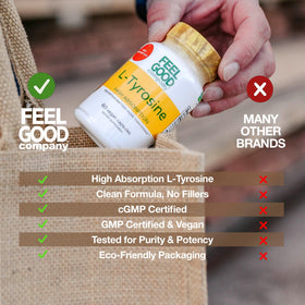 FEEL GOOD L-Tyrosine 1000 mg avec verre d'eau