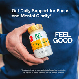 FEEL GOOD L-Tyrosine 1000 mg sur une table en bois