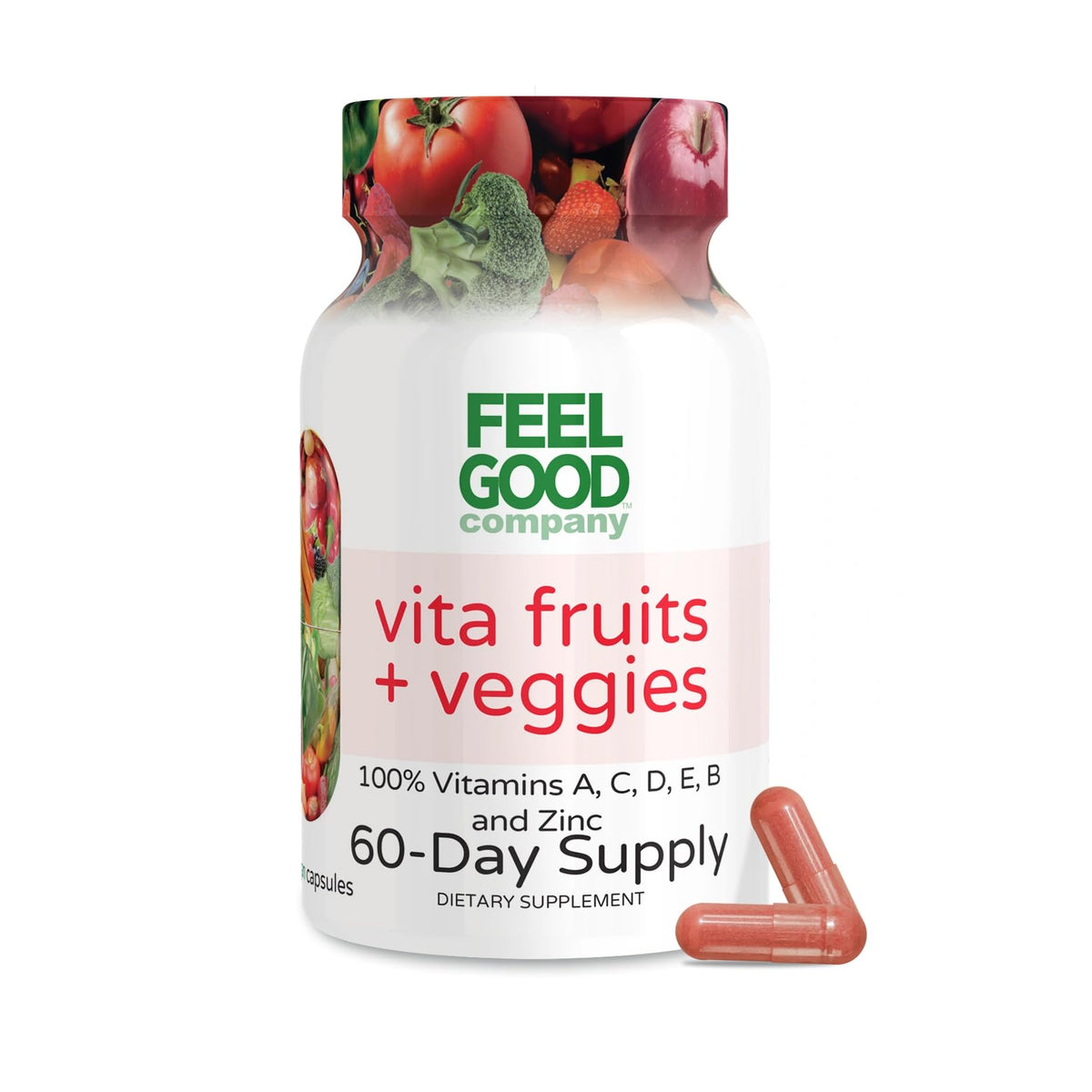 FEEL GOOD Vita Fruits et Légumes Capsules 60 comptant vue avant