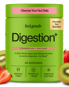 Feel Goods daily+ poudre de soutien daily saveur kiwi fraise, emballage avant