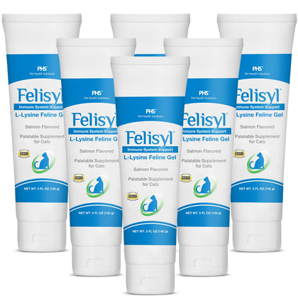 Felisyl Gel L-Lysine 5oz vue avant avec étiquette saumon