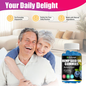 Felizlab Gummies au Chanvre en gros plan avec texture