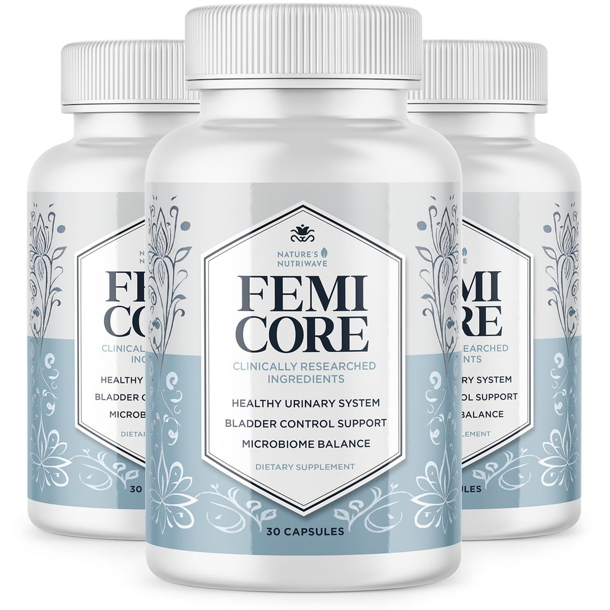 FemiCore Nature’s NutriWave capsule botanique et probiotique vue de face