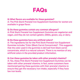 Femme enceinte prenant des gummies Pink Stork