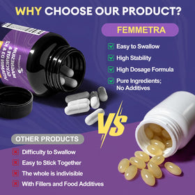 Femmetra 7-en-1 Magnésium Glycinate 600mg 120 capsules en situation