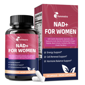 Femmetra NAD+ Complément Alimentaire 1305mg 120 Capsules Végétaliennes vue de face