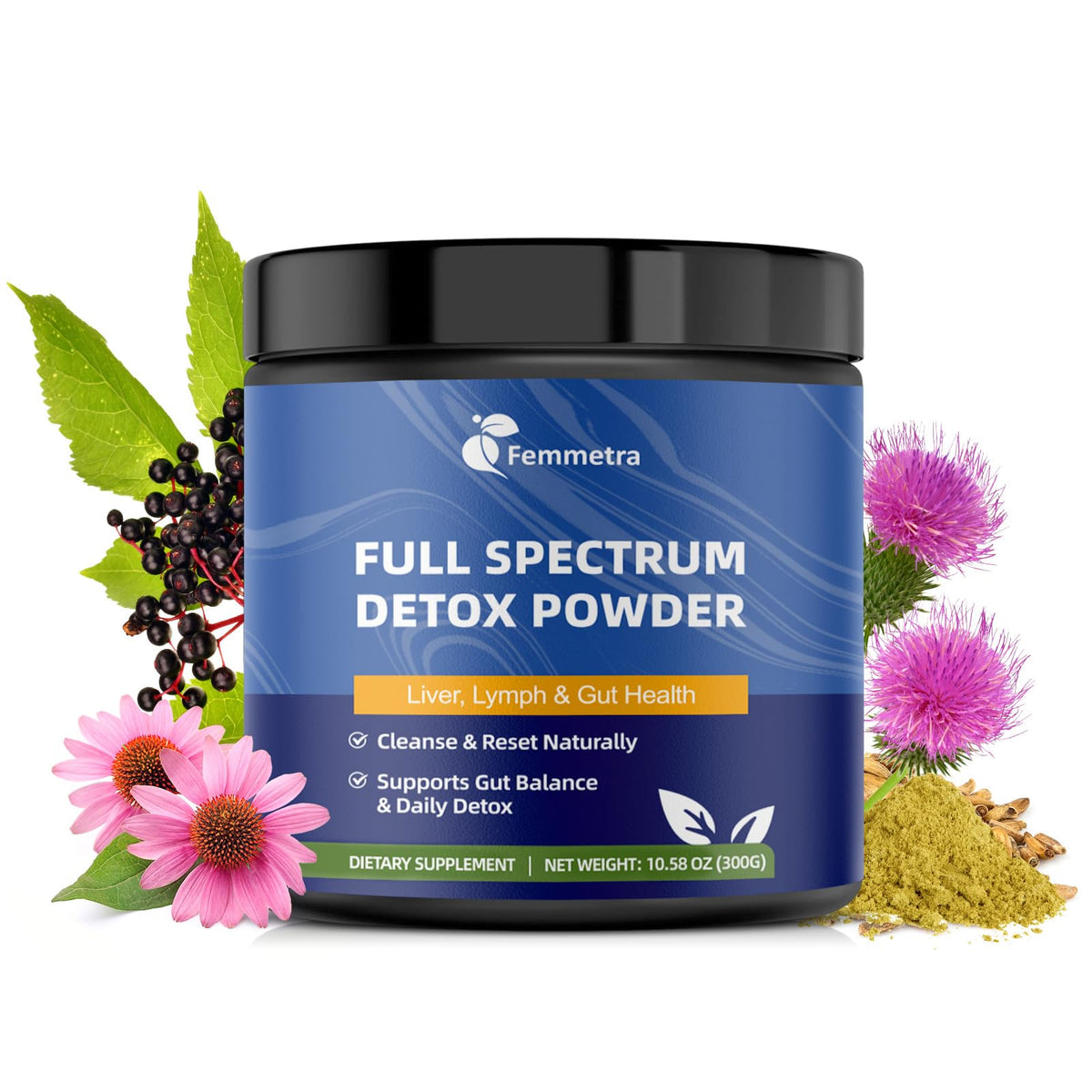 Femmetra Poudre Détox 29-en-1 390g vue avant