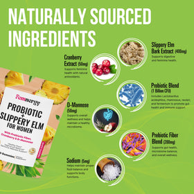 Femnergy Gummies Probiotiques Slippery Elm goût ananas tropical