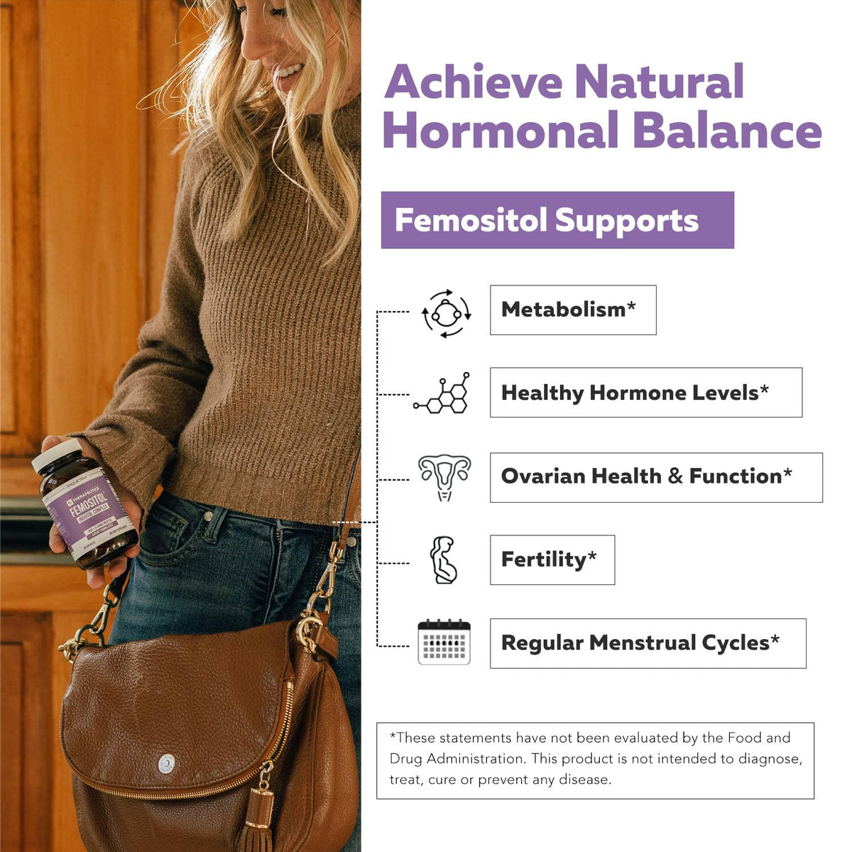 Femositol® capsules sur une surface blanche